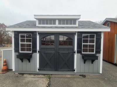 10' x 14' Wood Sided Transom Dormer Garden Shed